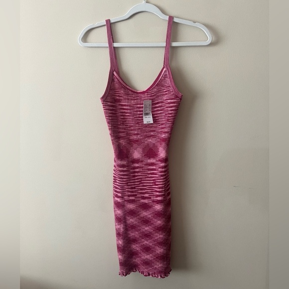 Women's Lettuce Edge Mini Dress in Pink - Size Small